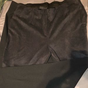 Suede front wide band elastic ponte leggings 22/24